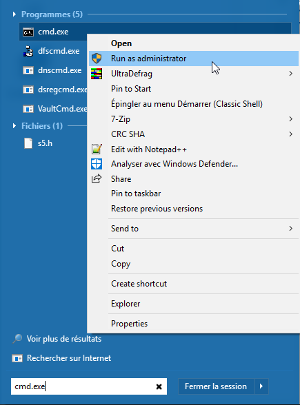 Windows Command Line utility launched as Local Administrator