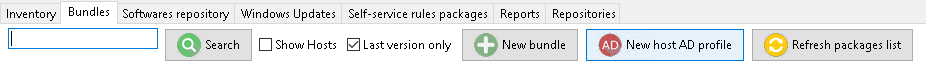 Click on New host AD profile to create a *profile* bundle