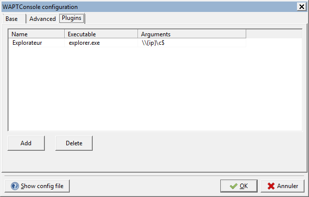 Insert "Explorer" as a plugin with IP variables