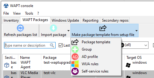 Package group grid