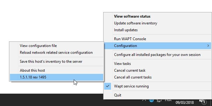 WAPTtray in Windows notification tray