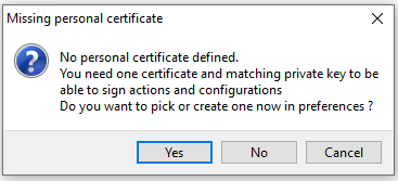 WAPT personal certificate not found in the WAPT Console