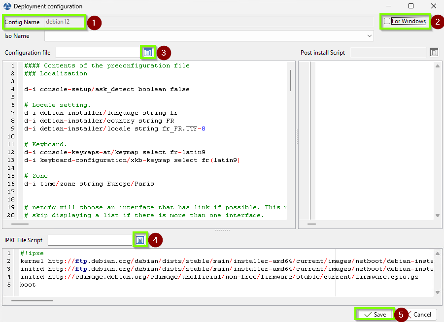 Create a configuration in WADS for Linux
