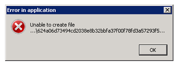 Unable to create a file