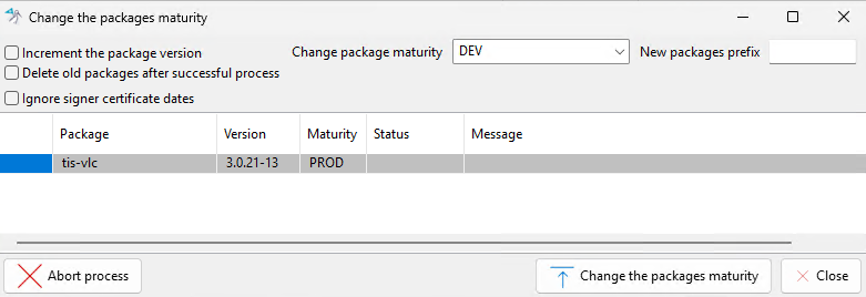 Changing the maturity of a WAPT package
