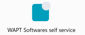 Starting the WAPT Self-Service from the Windows Start Menu