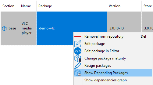 Right-click on selected package to see if some other software is a dependency