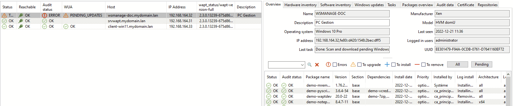 Adding a normalized software title name to the software inventory for the selected hosts