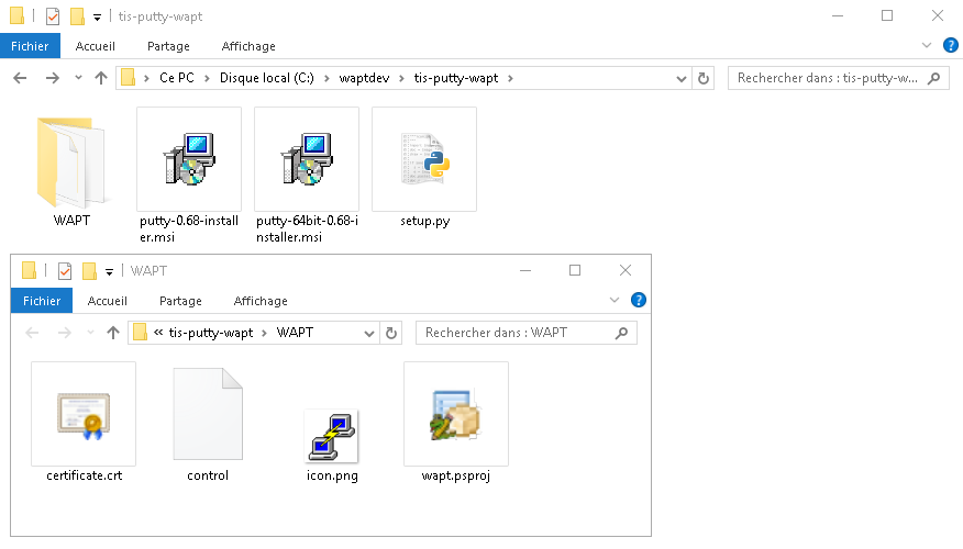 WAPT package structure