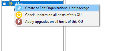 Clic-droit sur l'OU pour créer un paquet unit