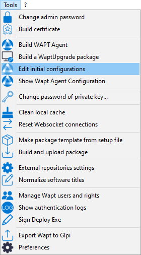 Création de la configuration initiale