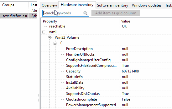 Animation showing the dragging and dropping of inventory items in the WAPT Console grid