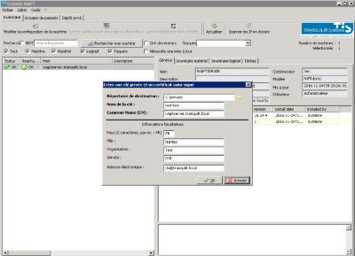 capture d'écran de la console WAPT